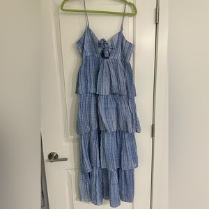 Saylor blue ruffled dress